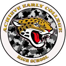 Jaguar mascot with school name logo